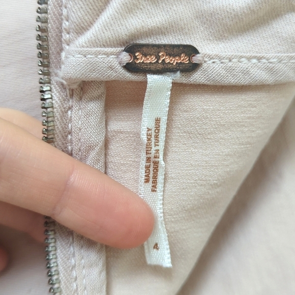 Free People Modern Femme Classic High Waisted Bodycon Denim Mini Skirt Stone 4 - Picture 7 of 9